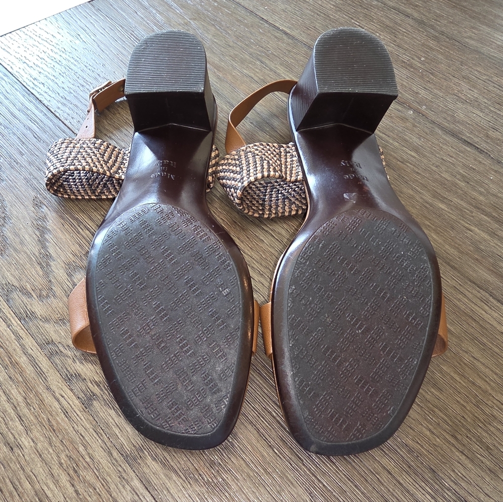 Italian Shoemakers Aztec Brown Woven Strap Sandals Size 10 - Picture 4 of 5